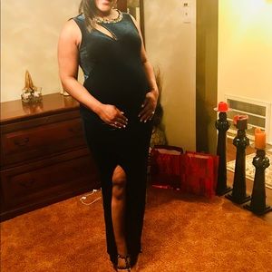 Hunter Green Velvet Gown